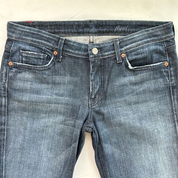 7 For All Mankind Women's Boot Cut Jeans - Dark Blue - Picture 5 of 13